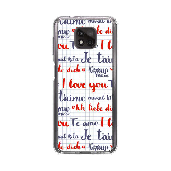 Love Message Multilingual Pattern Motorola Moto G Power (2021) Case