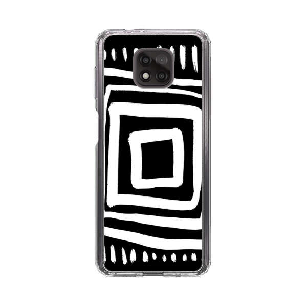 Minimalist Geometric Black and White Design Motorola Moto G Power (2021) Case