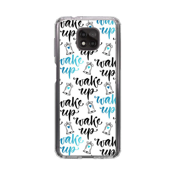 Motivational wake up call lettering pattern Motorola Moto G Power (2021) Case