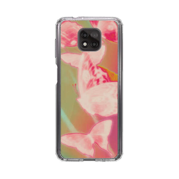 Pink Butterflies Dreamy Colorful Background Motorola Moto G Power (2021) Case
