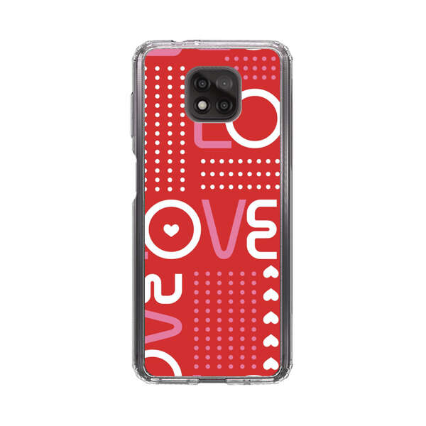 Red Love Typography Pattern Motorola Moto G Power (2021) Case