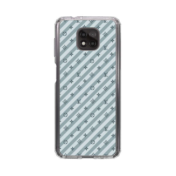 Stylish Blue Diagonal Striped Luxury Logo Pattern Motorola Moto G Power (2021) Case