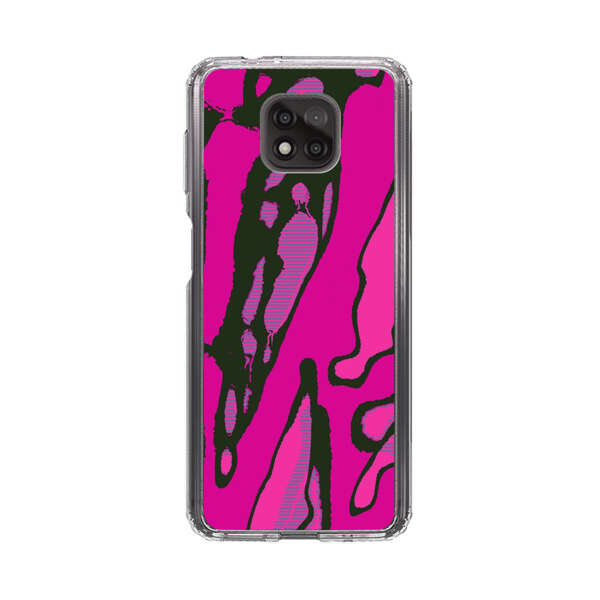 Vibrant Abstract Magenta Black Pattern Motorola Moto G Power (2021) Case