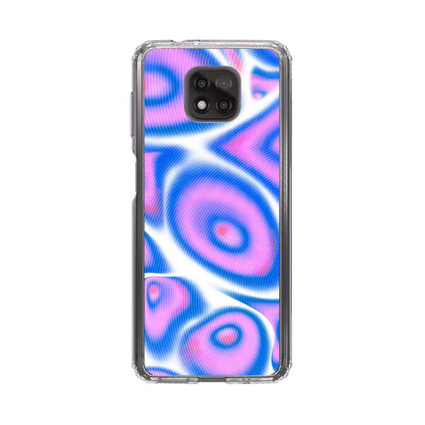 Vibrant Abstract Pink and Blue Swirl Pattern Motorola Moto G Power (2021) Case