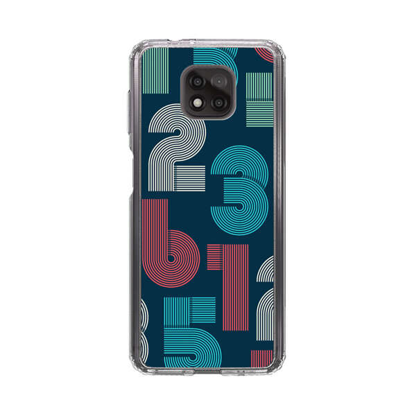 Vibrant Seamless Pattern of Colorful Stylized Numbers Motorola Moto G Power (2021) Case
