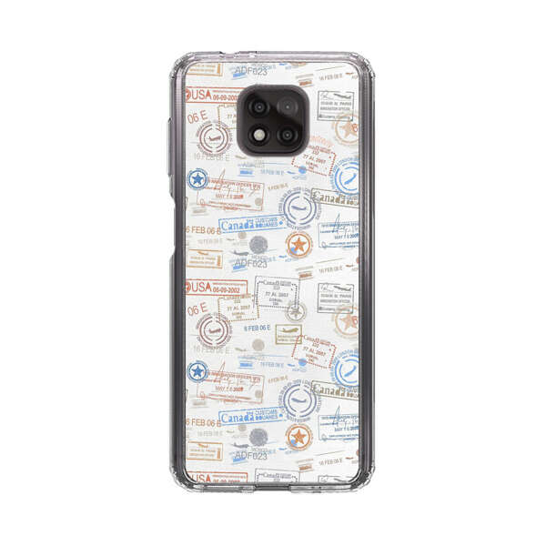 Vintage Passport Stamps Pattern Motorola Moto G Power (2021) Case