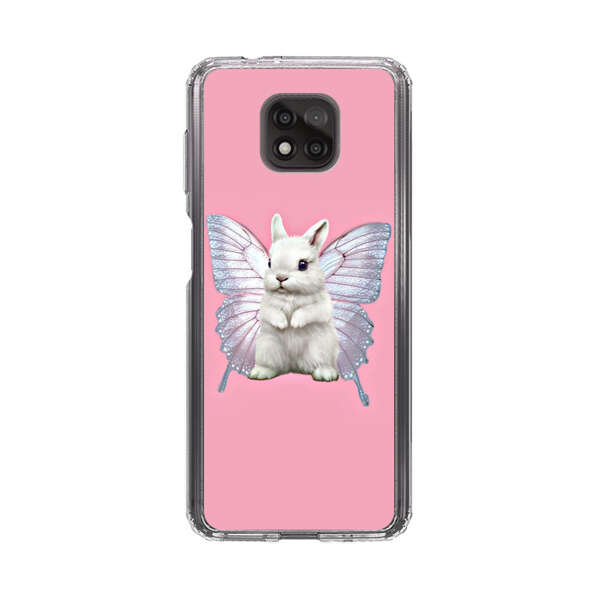 White Bunny with Butterfly Wings Motorola Moto G Power (2021) Case