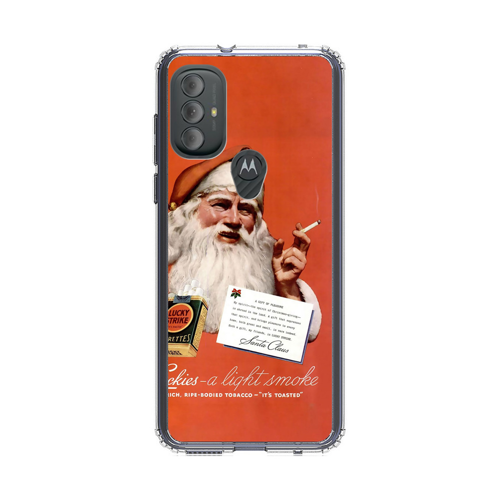 Vintage Santa Claus Smoking Lucky Strike Cigarettes Advertisement Motorola Moto G Power (2022) Case