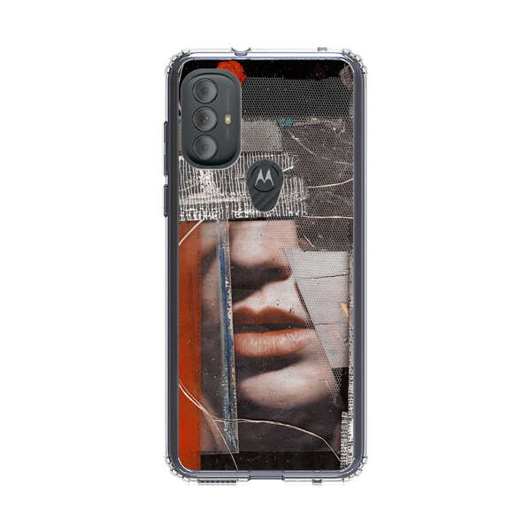 Abstract Collage Close Up Face Motorola Moto G Power (2022) Case
