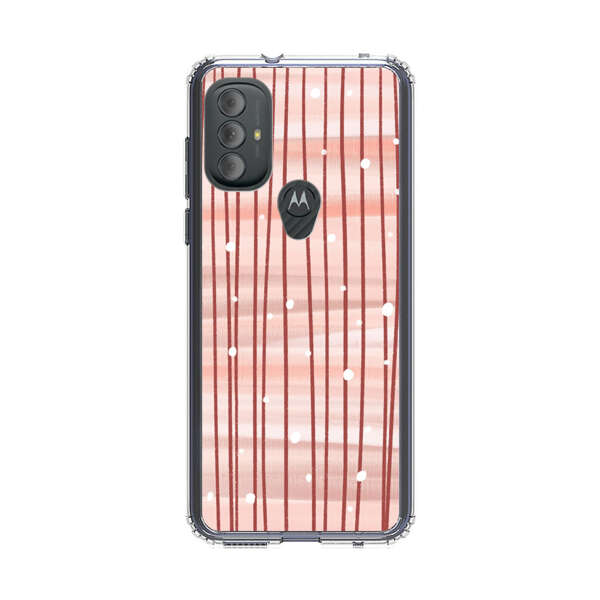 Abstract Vertical Lines Pink Pattern Motorola Moto G Power (2022) Case