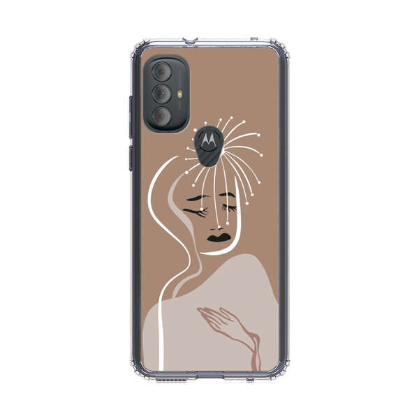 Artistic Abstract Portrait with Serene Face Motorola Moto G Power (2022) Case