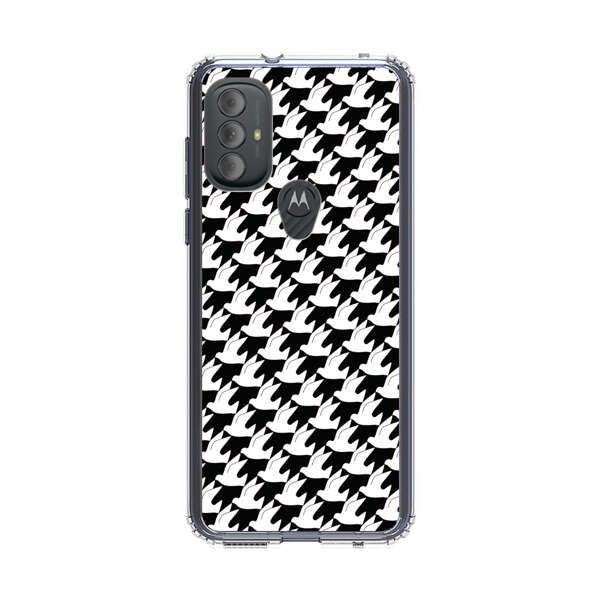 Classic Black and White Houndstooth Pattern Motorola Moto G Power (2022) Case