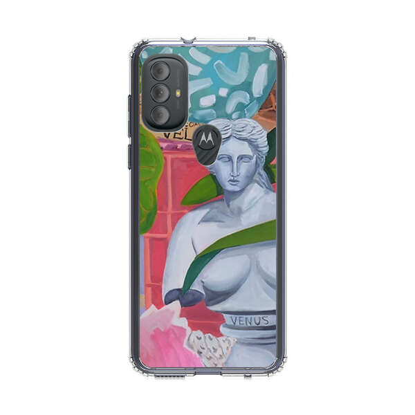Classical Venus Bust with Green Leaves and Vibrant Vases Motorola Moto G Power (2022) Case