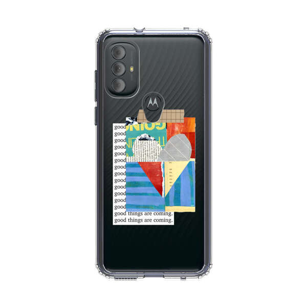 Colorful Abstract Collage with Geometric Shapes Motorola Moto G Power (2022) Case