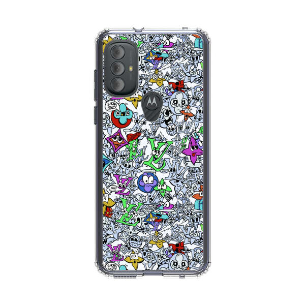 Colorful Cartoon Graffiti Pattern Motorola Moto G Power (2022) Case