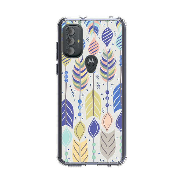 Colorful Feathers Pattern Pastel Motorola Moto G Power (2022) Case