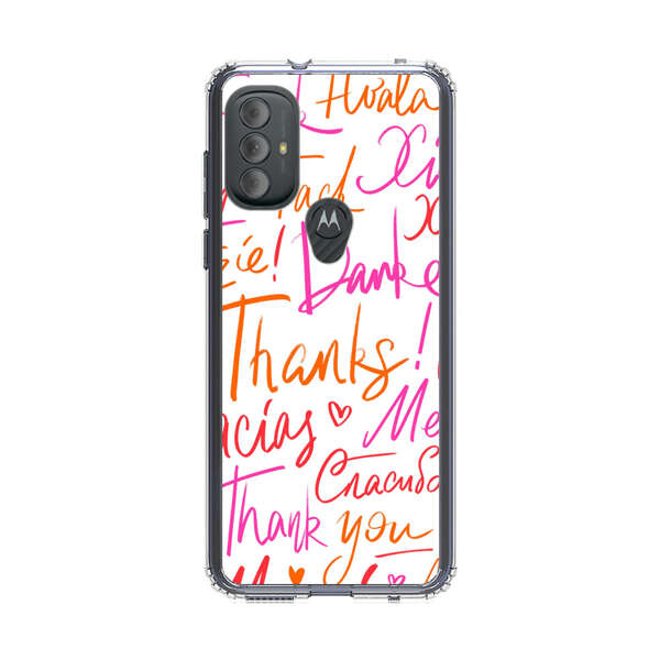 Colorful Thank You Multilingual Pattern Motorola Moto G Power (2022) Case