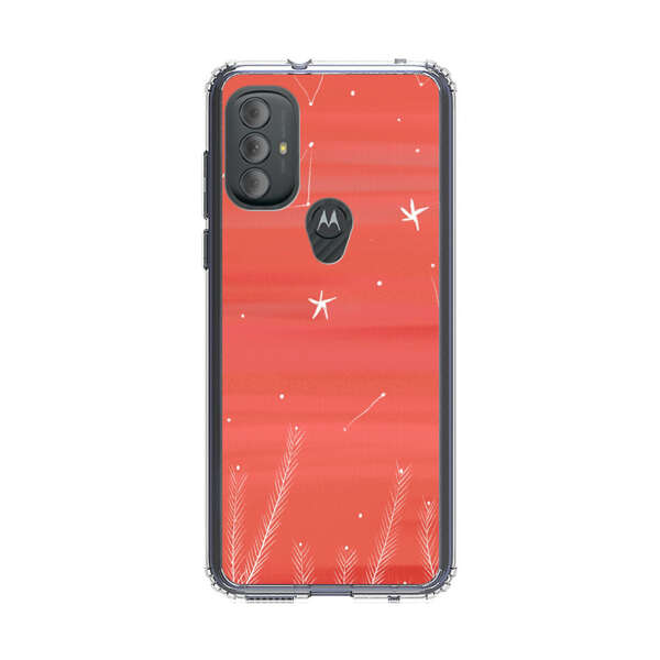 Coral Night Sky with Stars and Plants Motorola Moto G Power (2022) Case