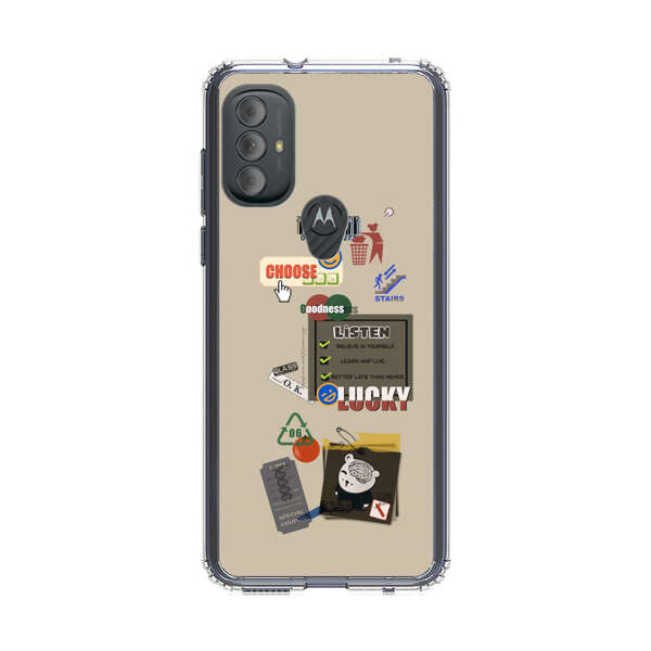 Creative Collage of Motivational Elements Motorola Moto G Power (2022) Case