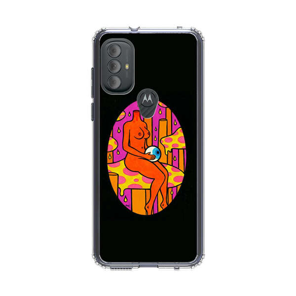 Faceless Nude Figure Holding Sphere Abstract Art Motorola Moto G Power (2022) Case