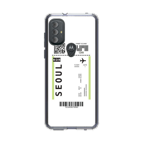 Minimalist Seoul Boarding Pass Motorola Moto G Power (2022) Case