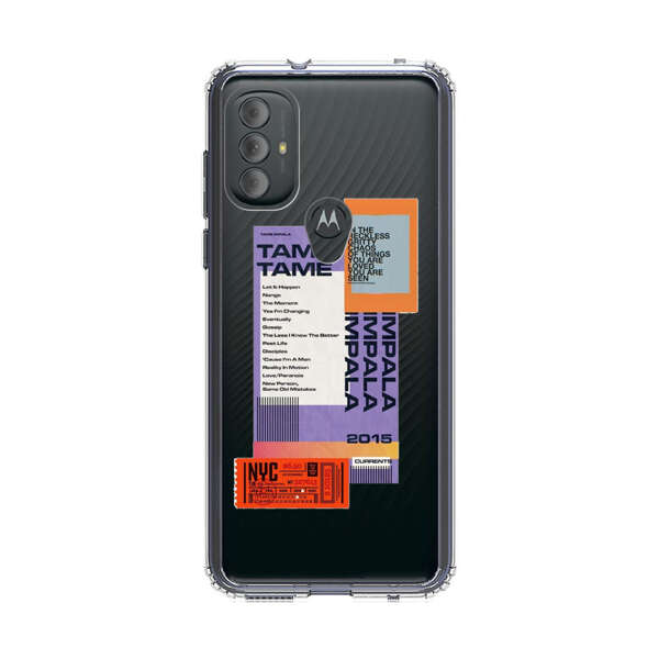 Modern Graphic Collage with Typography and Ticket Elements Motorola Moto G Power (2022) Case