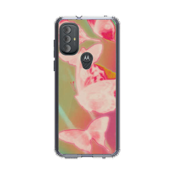 Pink Butterflies Dreamy Colorful Background Motorola Moto G Power (2022) Case