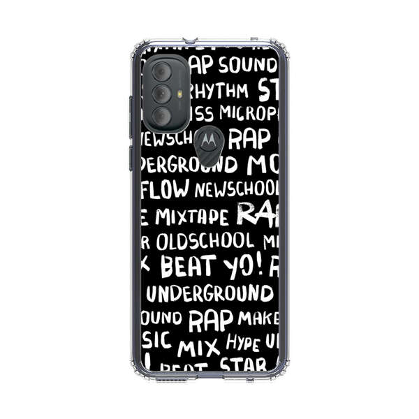 Rap Hip Hop Words Collage Motorola Moto G Power (2022) Case