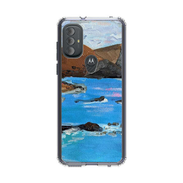 Rocky Coastline Ocean Painting Motorola Moto G Power (2022) Case
