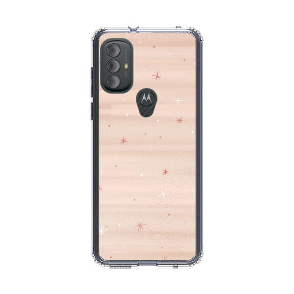 Soft Pink Background with Delicate Stars Motorola Moto G Power (2022) Case