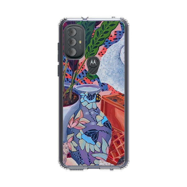Vibrant Still Life with Plants and Vase Motorola Moto G Power (2022) Case