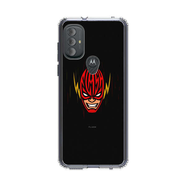 Vibrant Superhero Face with Lightning Bolts Motorola Moto G Power (2022) Case