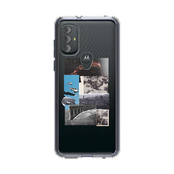 Vintage Collage with Aviation, Bridge, and Cityscape Motorola Moto G Power (2022) Case