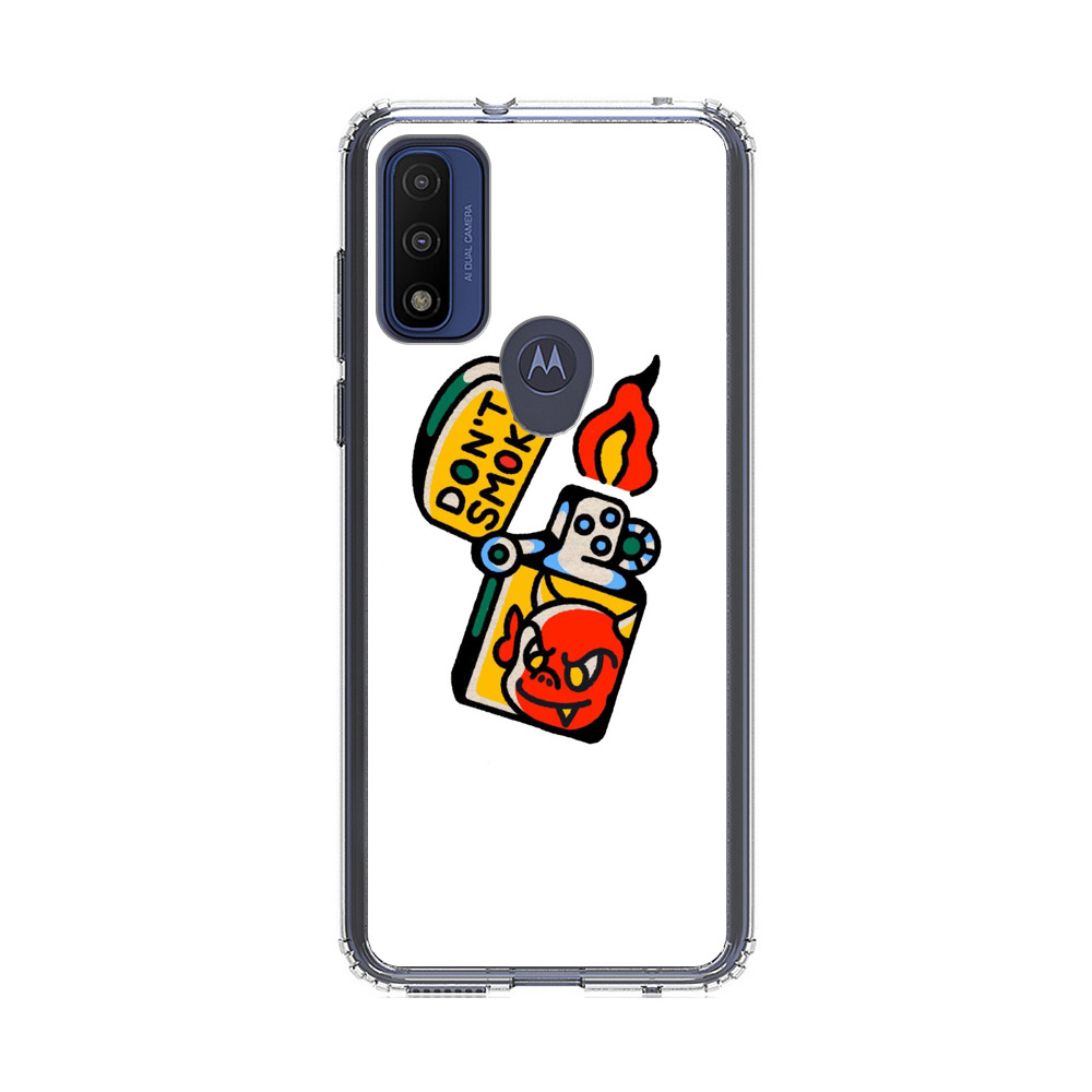 Don't Smoke Vintage Lighter with Devil Face Motorola Moto G Pure (2021) Case