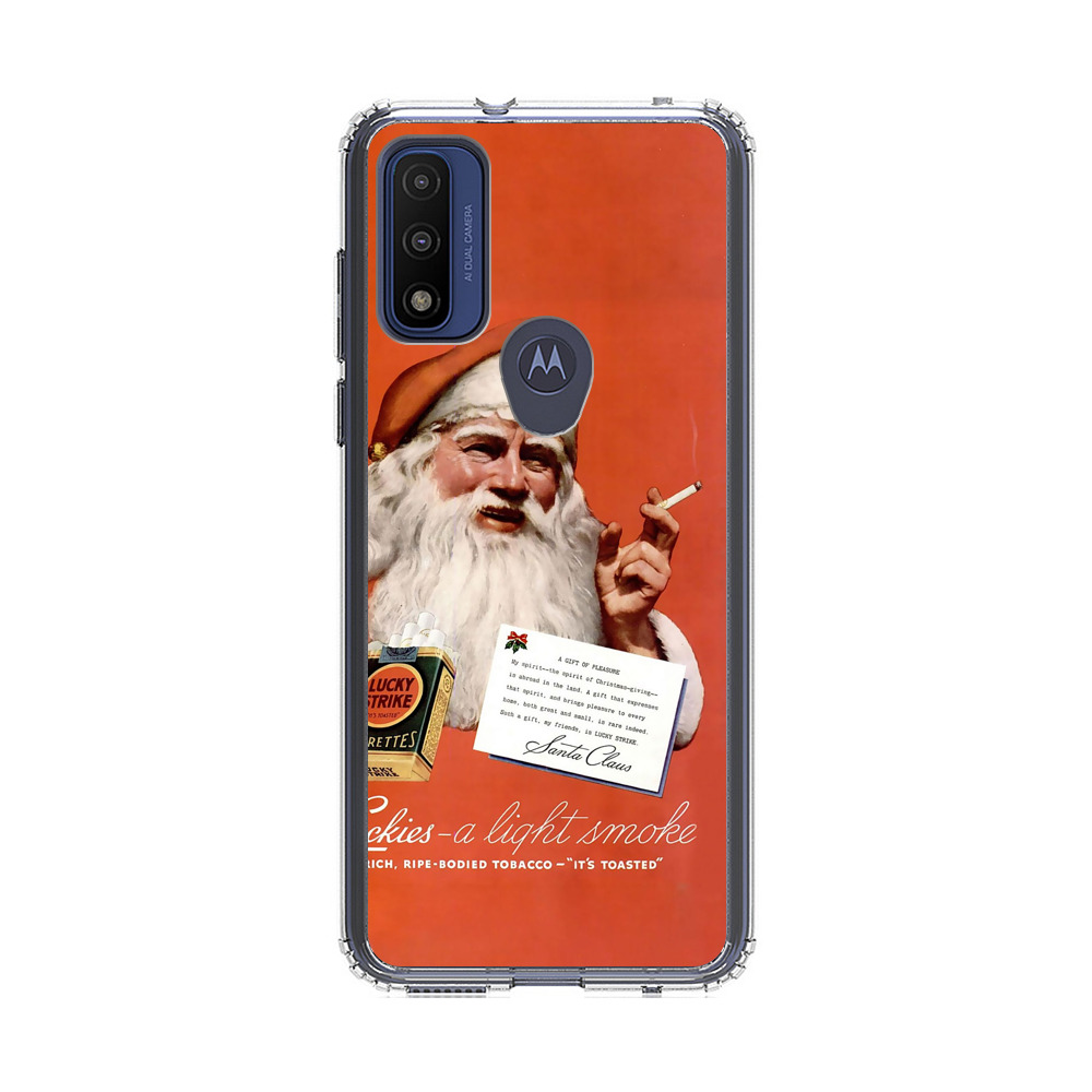 Vintage Santa Claus Smoking Lucky Strike Cigarettes Advertisement Motorola Moto G Pure (2021) Case