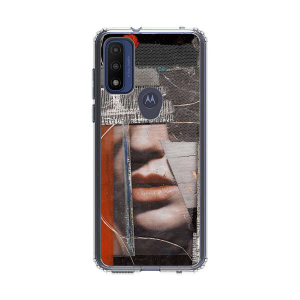 Abstract Collage Close Up Face Motorola Moto G Pure (2021) Case