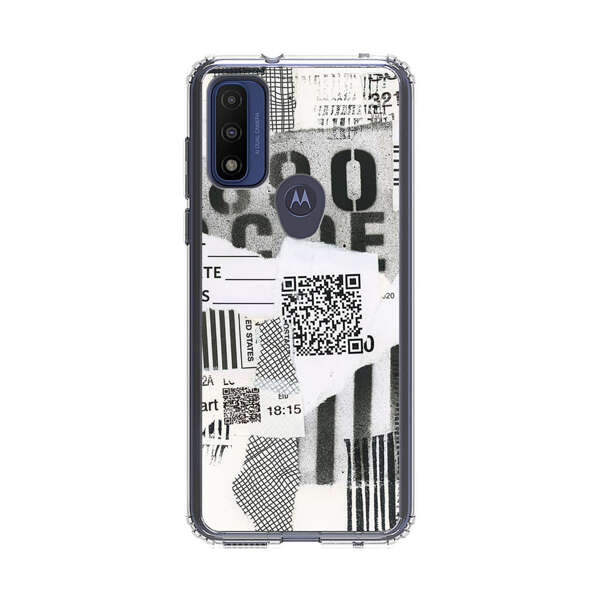 Abstract Collage Torn Paper Barcodes Motorola Moto G Pure (2021) Case
