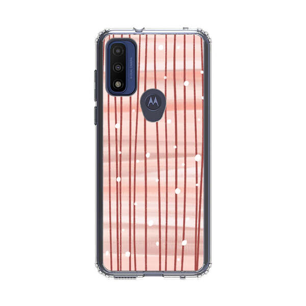 Abstract Vertical Lines Pink Pattern Motorola Moto G Pure (2021) Case