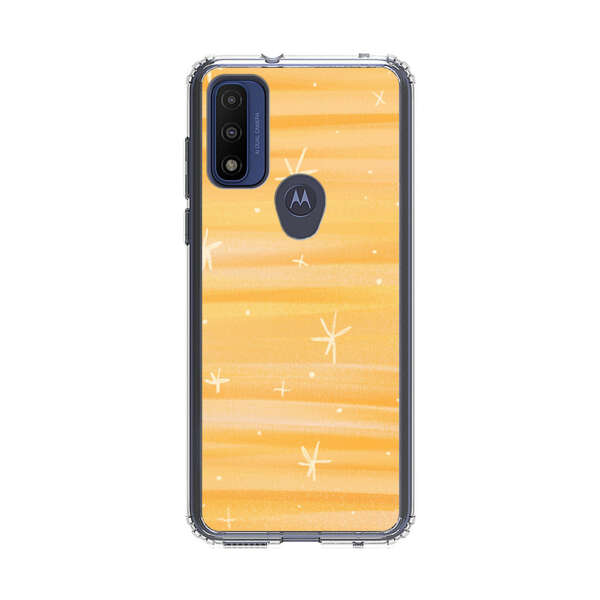 Bright Orange Star Pattern Motorola Moto G Pure (2021) Case