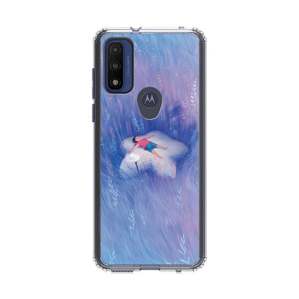 Child Relaxing in Dreamy Field Motorola Moto G Pure (2021) Case