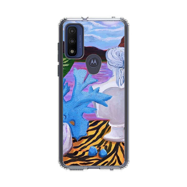 Classical Statues and Tropical Plants by the Ocean Motorola Moto G Pure (2021) Case