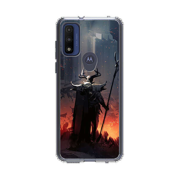 Dark Fantasy Warrior with Horned Helmet Motorola Moto G Pure (2021) Case