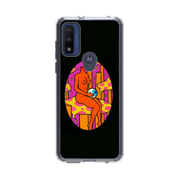 Faceless Nude Figure Holding Sphere Abstract Art Motorola Moto G Pure (2021) Case