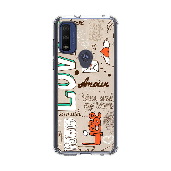 Romantic Love Doodle Collage Motorola Moto G Pure (2021) Case
