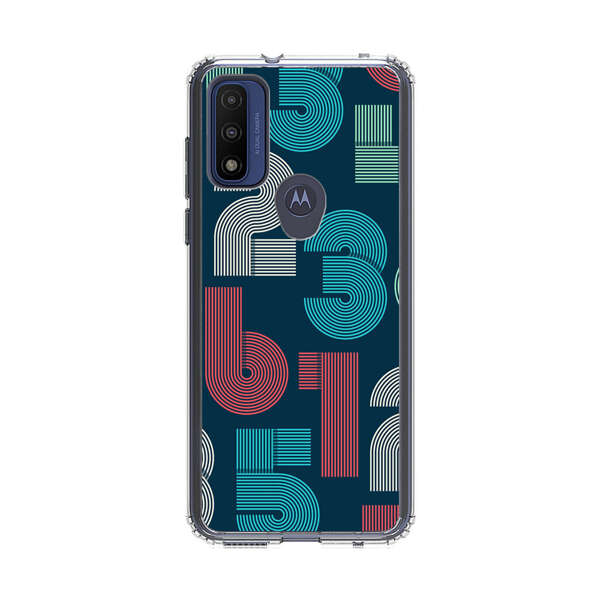 Vibrant Seamless Pattern of Colorful Stylized Numbers Motorola Moto G Pure (2021) Case