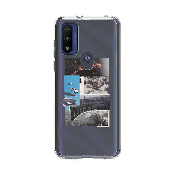 Vintage Collage with Aviation, Bridge, and Cityscape Motorola Moto G Pure (2021) Case