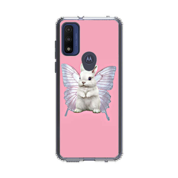 White Bunny with Butterfly Wings Motorola Moto G Pure (2021) Case
