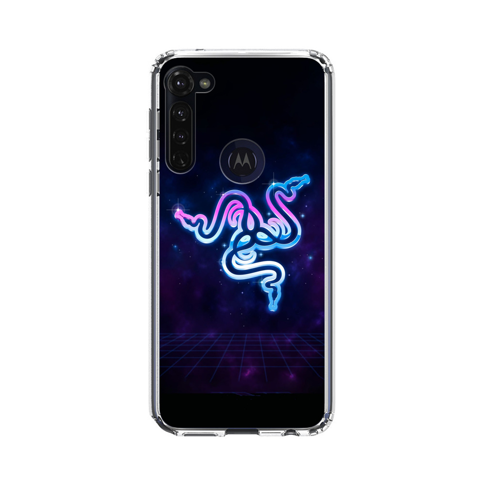 Glowing Neon Triple Snake Motorola Moto G Stylus (2020) Case