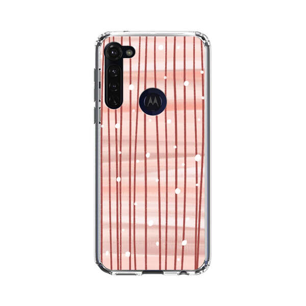 Abstract Vertical Lines Pink Pattern Motorola Moto G Stylus (2020) Case