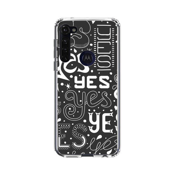 Bold Playful Typography Yes Pattern Motorola Moto G Stylus (2020) Case